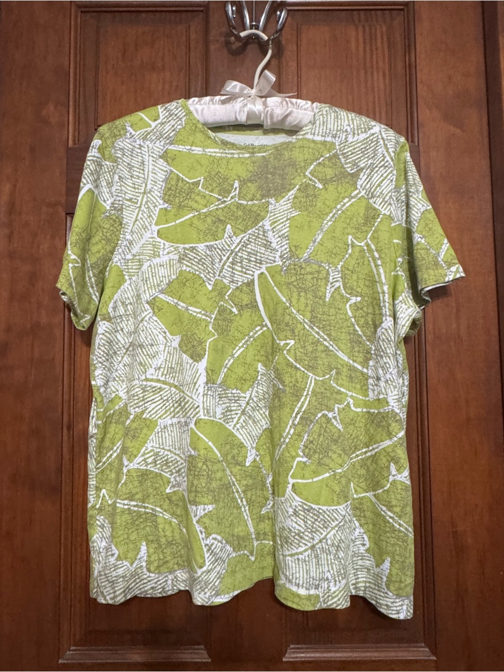 CROFT AND BARROW TROPICAL LEAF T SIZE 1X